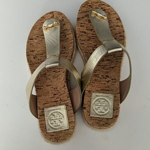 Tory Burch gold sandals